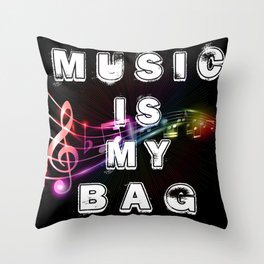 Groove On: Music Bag Throw Pillow