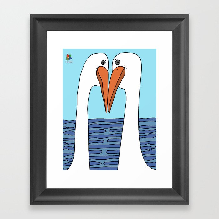 Stork Love Framed Art Print