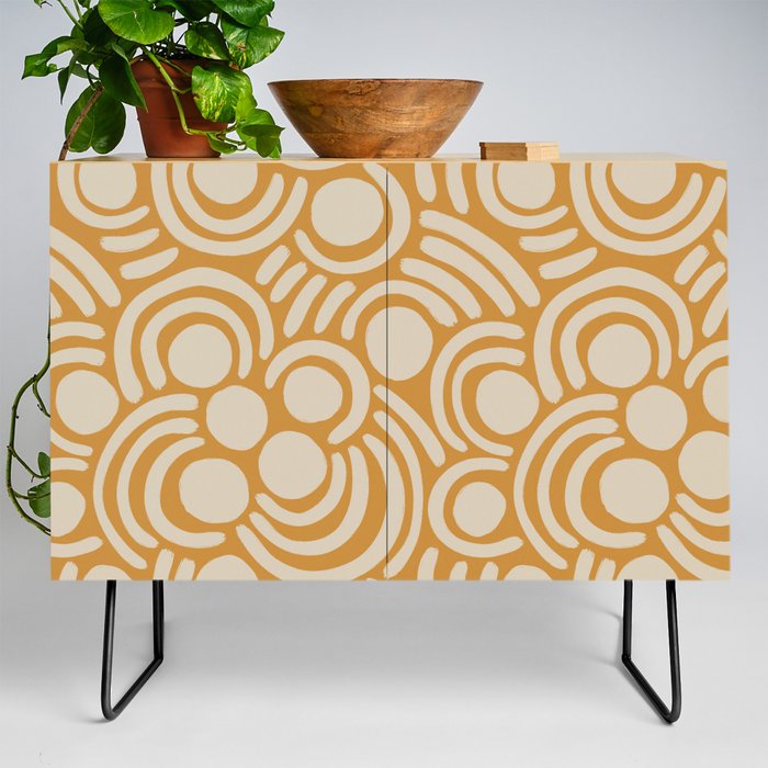 Neutral Abstract Pattern #3 Credenza