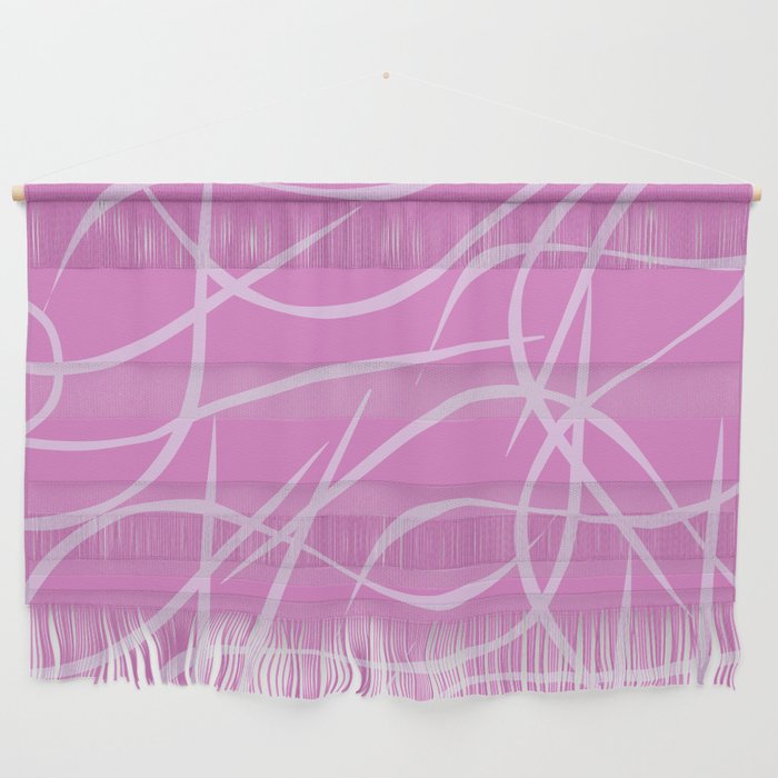 Abstract Pink Lines Wall Hanging