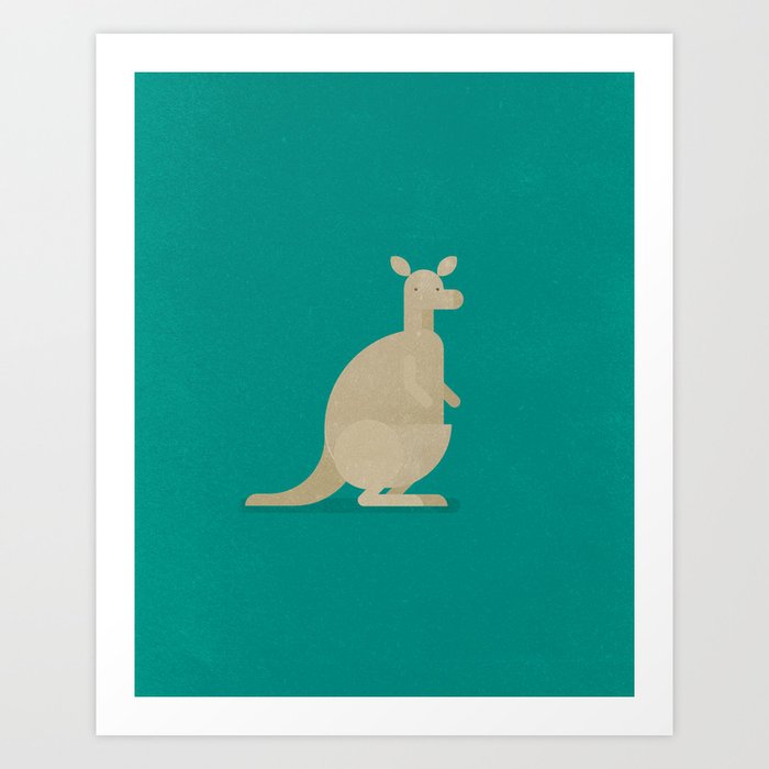 K is for Kangaroo Art Print