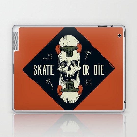 Skateboard Skull Laptop & iPad Skin