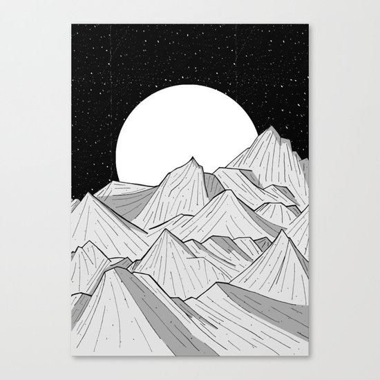 Big moon mounts Canvas Print