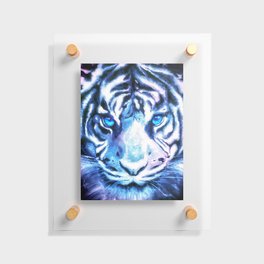 White Tiger | Snow Tiger | Tiger Face | Space Tiger Floating Acrylic Print