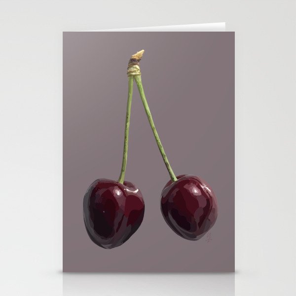 Dark cherries Stationery Cards