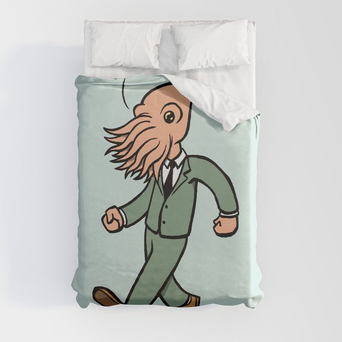 Whistling Squidface Duvet Cover