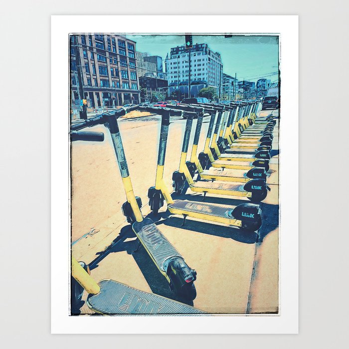 Scooters Art Print