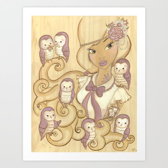 The Owl Mistress Art Print