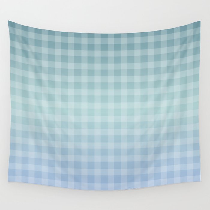 Checkered gingham stripes Wall Tapestry