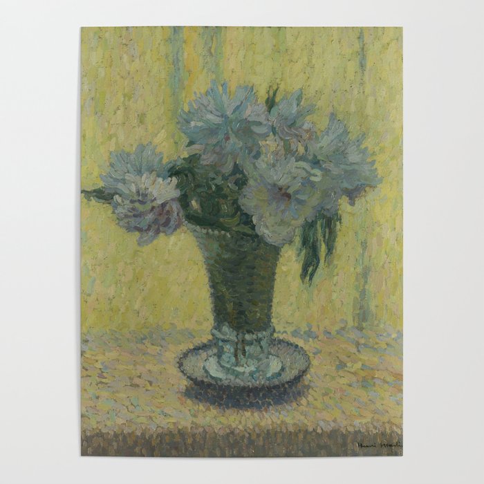 Vase Of Flowers 02 Painting by Henri Martin. Poster