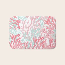 Coral Floral Bath Mats For Any Bathroom Decor Style Society6
