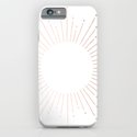 Sunburst Moon Dust Bronze On White Shower Curtain By