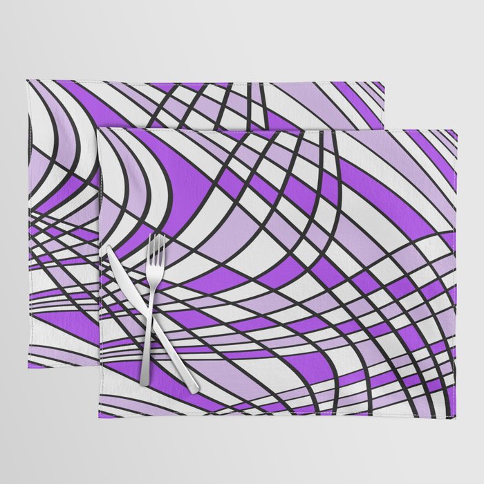 Abstract pattern - purple and white. Placemat