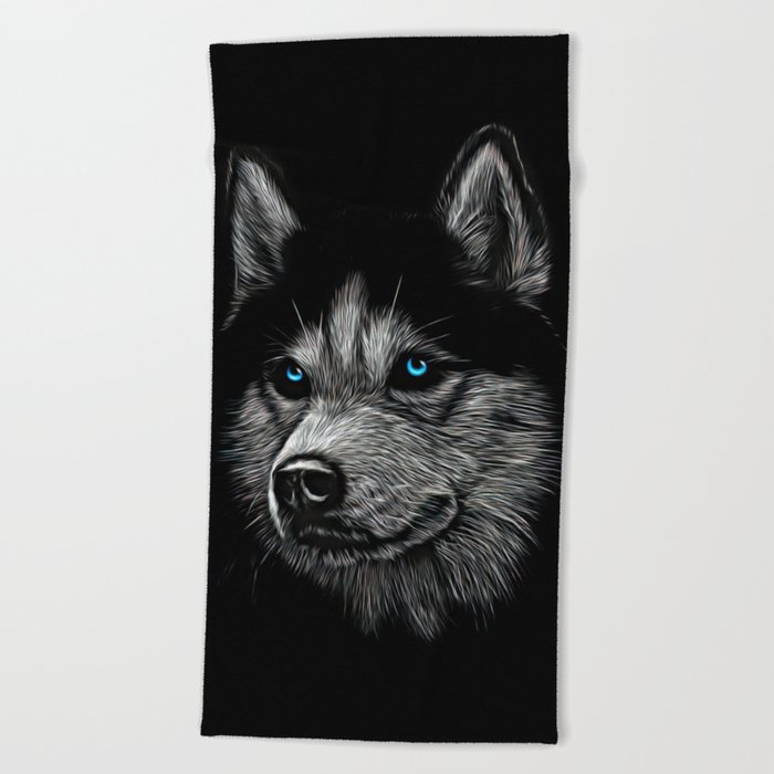 Wolf in The Dark Beach Towel