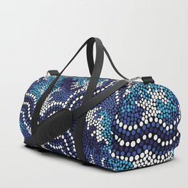 Authentic Aboriginal Art - Wetland Dreaming 2 Duffle Bag