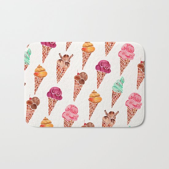 Ice Cream Cones – Rainbow Palette Bath Mat
