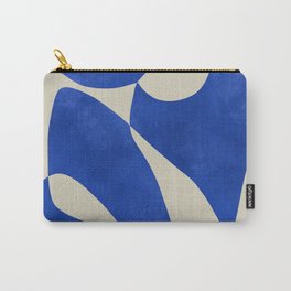Blue Nude Geometric Modern Print Carry-All Pouch | Curated, Matisse, Mid Century, Minimalism, Simple, Acrylic, Painting, Modern Art, Nude, Woman 