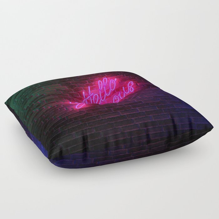 Hello Gorgeous - Neon Sign Floor Pillow