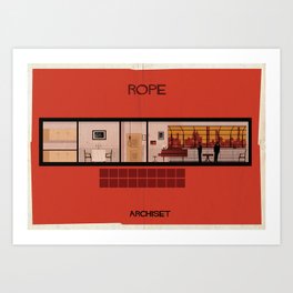 Rope _ Directed by Alfred Hitchcock Art Print | Graphic Design, Drawing, Illustration, Architecture 