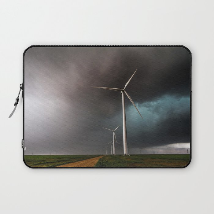 Wind Farm - Renewable Energy on the Texas Plains Laptop Sleeve