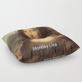 Monday Lisa - mona funny Floor Pillow
