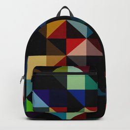 Ovinnik - Abstract Coloful Dark Diamond Shape Art Backpack