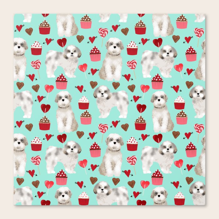 Shih Tzu Valentines Day Pattern For Dog Lover With Cute Shih Tzu