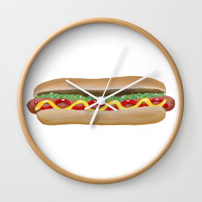 Hot Dog Wall Clock