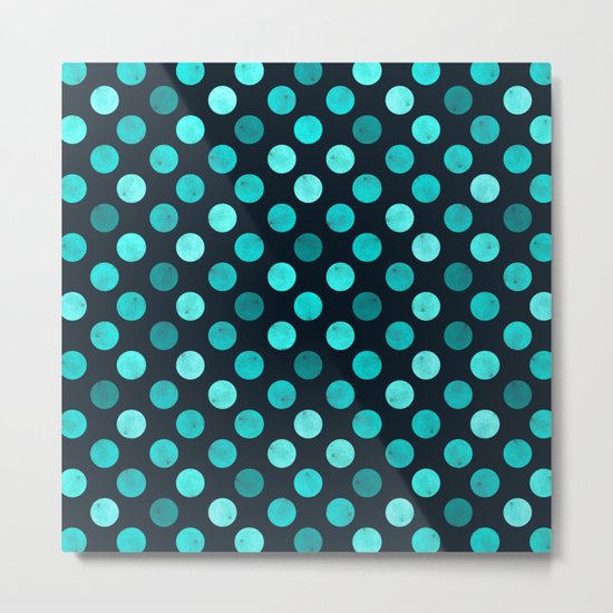 Watercolor Dots Pattern IV Metal Print