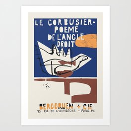 Le Corbusier - Exhibition poster for Poeme de L‘Angle Droit 1995 in Paris Art Print