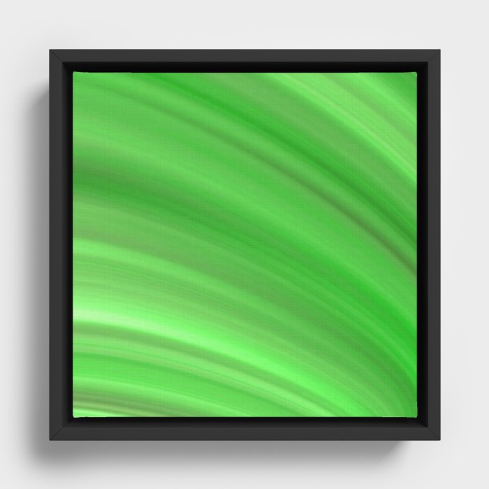 Shamrock Green Abstract Framed Canvas