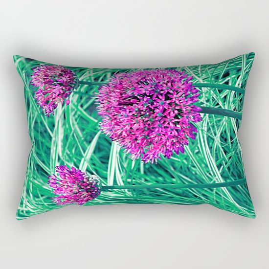 Purple ball flowers Rectangular Pillow