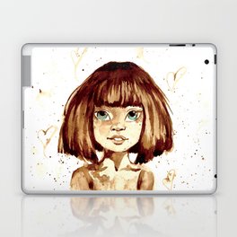 Stained soul // Cute girl coffee art // Hand painted  Laptop & iPad Skin