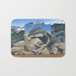 Great Colorado Sand Dunes Bath Mat | Alamosa, Polyscape, Sangredecristo, Colorado, Sanluisvalley, Sanddunes, Surrealism, Mountains, Painting, Nationalpark 