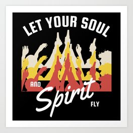 let your soul and spirit fly Art Print | Witch, Funny, Occult, Typography, Cats, Geek, Magical, Tarot, Graphicdesign, Spirt 
