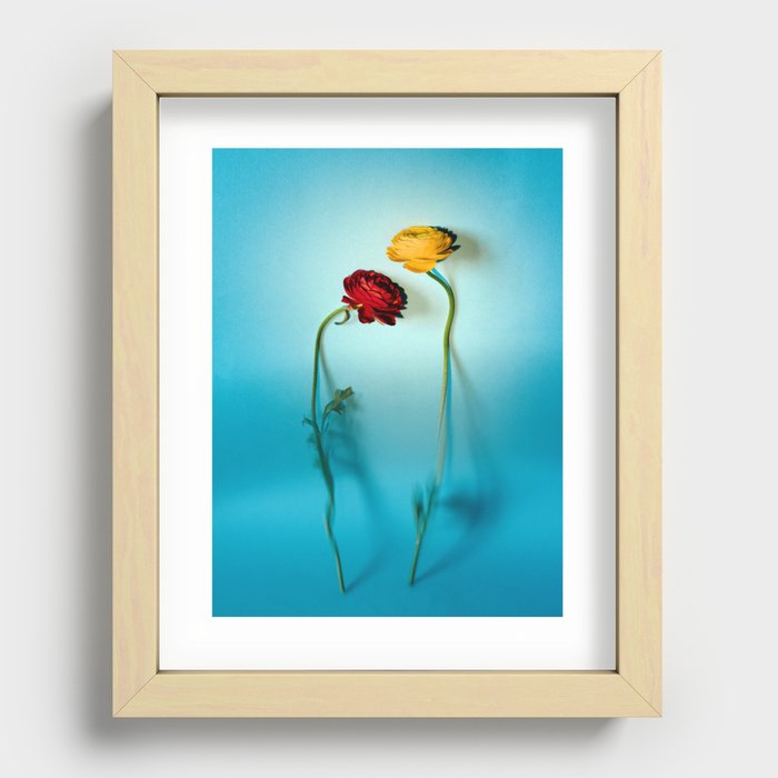 Dancing Flowers Recessed Framed Print