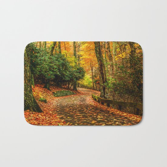 A Path through Autumn Bath Mat