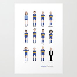 Boca Juniors - All-time squad Art Print