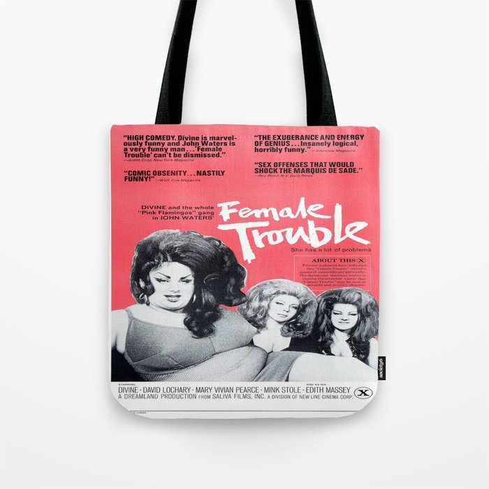Vintage Female Trouble Movie Poster Tote Bag