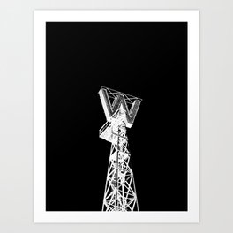 Woodwards Building in White Art Print