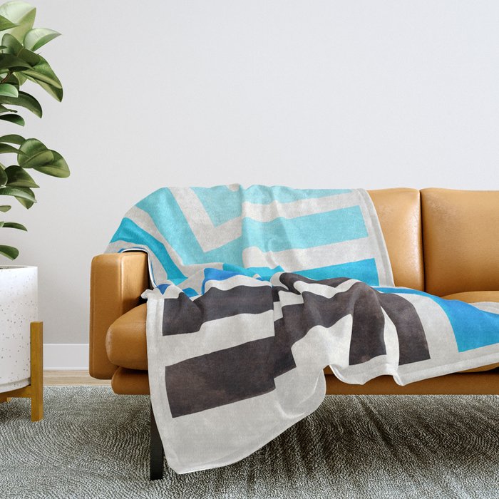 Cerulean throw outlet blanket