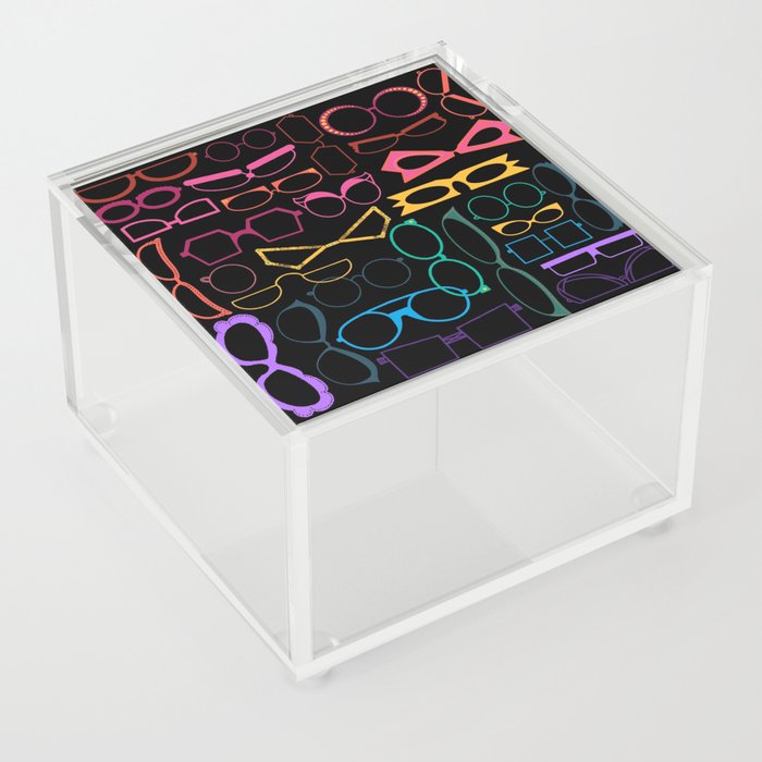 Who Framed What Rainbow Grid - Black Acrylic Box