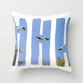 Stork Extremadura Throw Pillow
