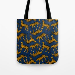 Tigers (Navy Blue and Marigold) Tote Bag