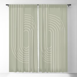 Oval Lines Abstract XLII Blackout Curtain