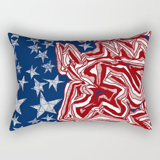American Flag Rectangular Pillow