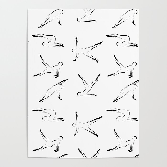 Pilates poses pattern 3 Poster