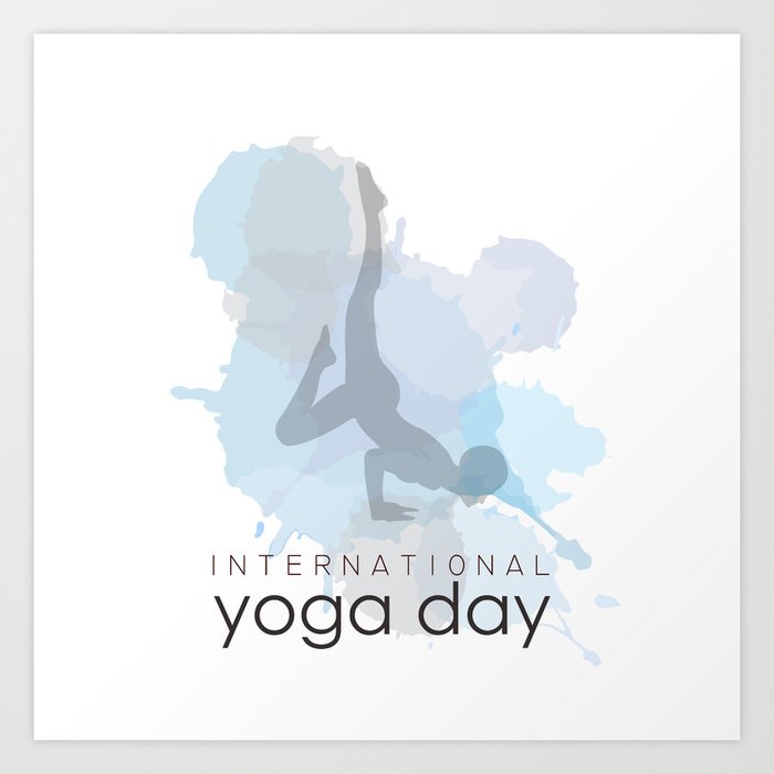 International yoga day workout  Art Print