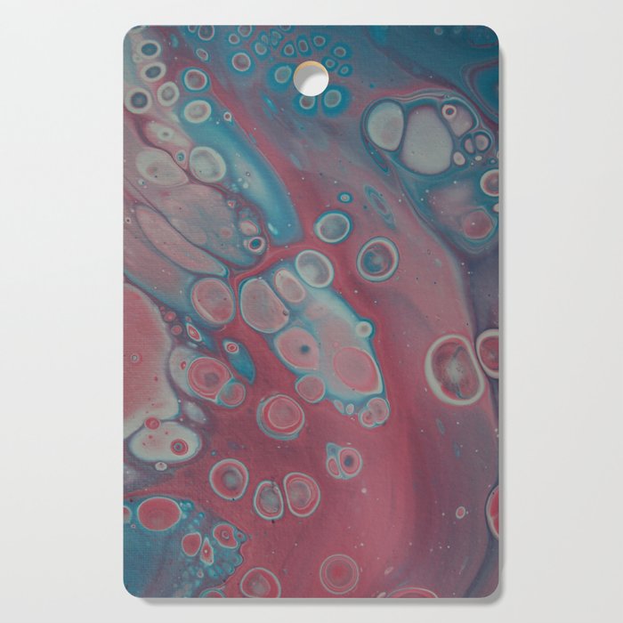 pink and blue bubbles Cutting Board