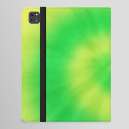 Yellow Green Tie Dye Swirl iPad Folio Case